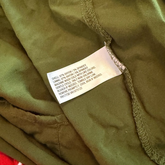 Ava & Viv | Olive Green | Midi Dress | Women’s | Pockets | Summer | Vacation - Picture 3 of 4